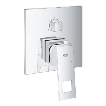 Baterie cada - dus incastrata Grohe Eurocube cu 3 functii crom