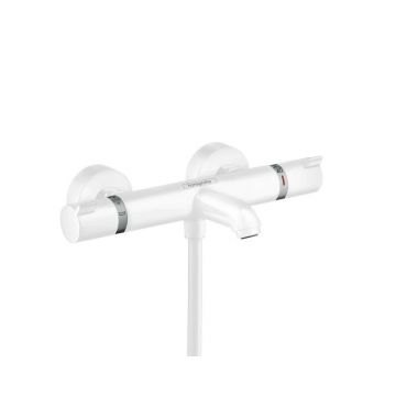 Baterie cada - dus termostatata Hansgrohe Ecostat Comfort alb mat