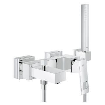 Set baterie cada Grohe Eurocube, para dus inclusa, cartus ceramic, diverter, Crom-23141000