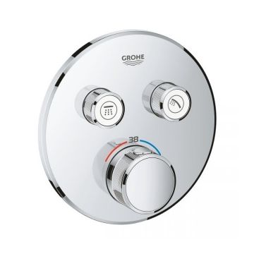 Baterie dus Grohe Grohtherm Smartcontrol termostatata cu 2 iesiri, crom