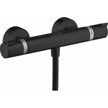 Baterie dus Hansgrohe Ecostat Comfort cu termostat, negru mat