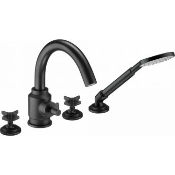 Baterie cada – dus dubla comanda Deante Temisto negru cu set de dus