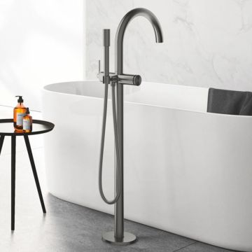 Baterie cada - dus freestanding Grohe Atrio antracit periat Hard Graphite