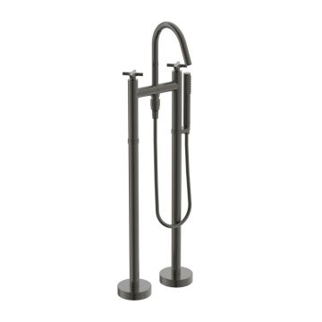 Baterie cada - dus freestanding Ideal Standard Atelier Joy Neo gri Magnetic Grey dubla comanda