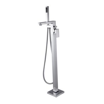 Baterie cada - dus freestanding Invena Paros crom lucios
