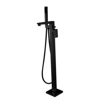 Baterie cada - dus freestanding Invena Paros negru mat