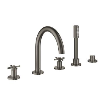 Baterie cada - dus Grohe Atrio 5 elemente antracit periat Hard Graphite