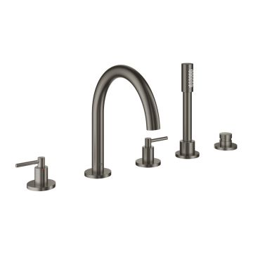 Baterie cada - dus Grohe Atrio antracit periat Hard Graphite 5 elemente