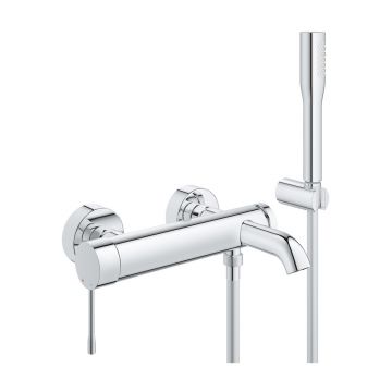 Baterie cada - dus Grohe Essence monocomanda crom lucios cu set de dus