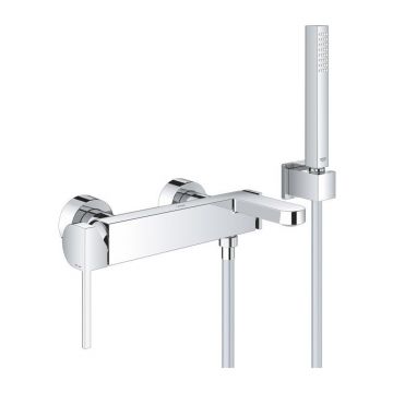 Baterie cada - dus Grohe Plus crom lucios cu set de dus