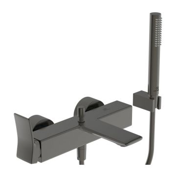 Baterie cada - dus Ideal Standard Atelier Conca gri Magnetic Grey cu set de dus
