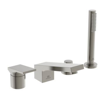 Baterie cada - dus Ideal Standard Atelier Extra argintiu Silver Storm cu 4 elemente