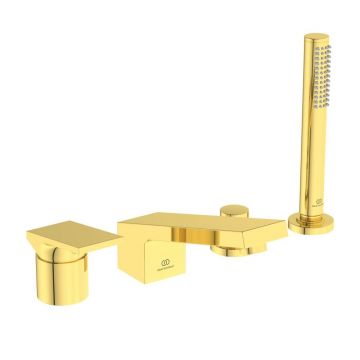 Baterie cada - dus Ideal Standard Atelier Extra auriu periat cu 4 elemente