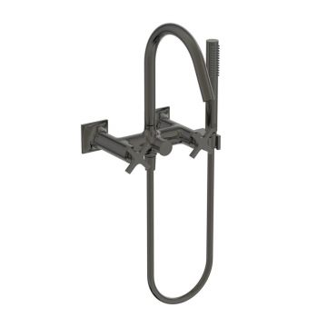Baterie cada - dus Ideal Standard Atelier Joy Neo dubla comanda gri Magnetic Grey cu set de dus