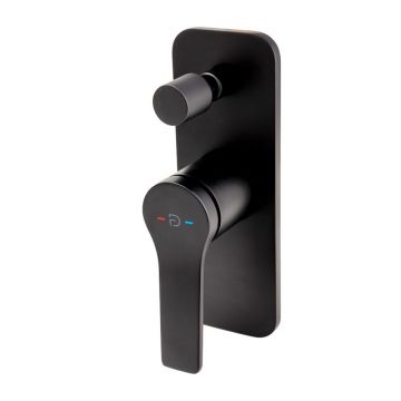 Baterie cada - dus incastrata FDesign Seppia negru mat cu corp ingropat