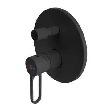 Baterie cada - dus incastrata FDesign Zaffiro negru mat cu corp ingropat