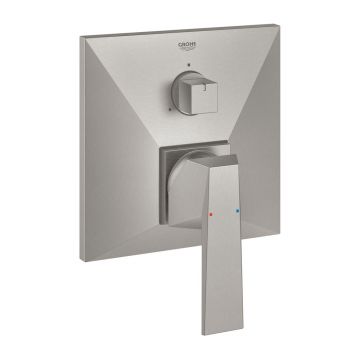 Baterie cada - dus incastrata Grohe Allure Brilliant 3 iesiri crom periat Supersteel fara corp ingropat