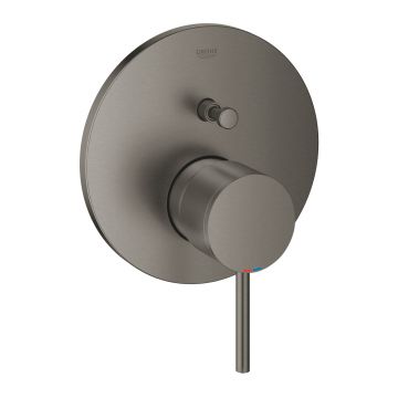 Baterie cada - dus incastrata Grohe Atrio antracit periat Hard Graphite fara corp ingropat