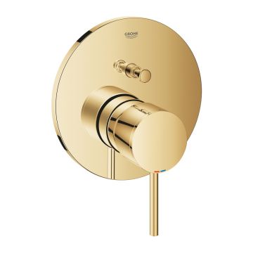 Baterie cada - dus incastrata Grohe Atrio auriu lucios Cool Sunrise fara corp ingropat