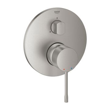 Baterie cada - dus incastrata Grohe Essence 3 iesiri crom periat Supersteel fara corp ingropat