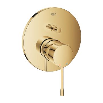 Baterie cada - dus incastrata Grohe Essence auriu lucios Cool Sunrise fara corp ingropat