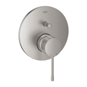 Baterie cada - dus incastrata Grohe Essence crom periat Supersteel fara corp ingropat
