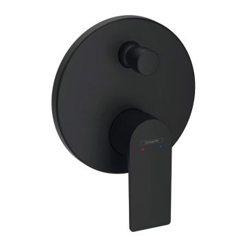 Baterie cada - dus incastrata Hansgrohe Rebris E negru mat