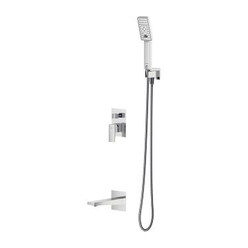 Baterie cada - dus incastrata Omnires Fresh cu corp ingropat si set de dus