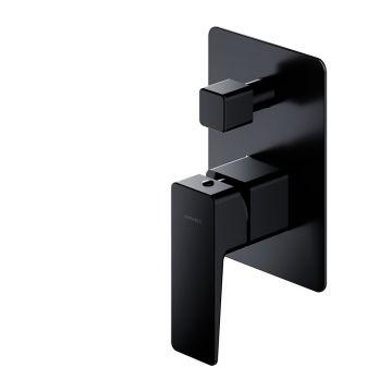Baterie cada - dus incastrata Omnires Parma negru cu corp ingropat