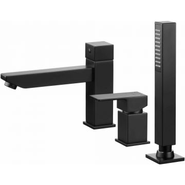 Baterie cada – dus monocomanda Deante Anemon negru cu set de dus