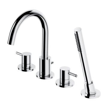 Baterie cada - dus Omnires Y 4 orificii cu set de dus