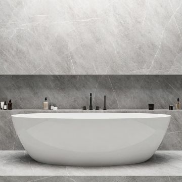 Baterie cada - dus Omnires Y 4 orificii negru mat cu set de dus