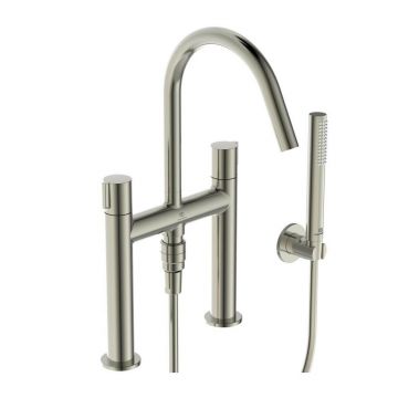 Baterie cada Ideal Standard Atelier Joy argintiu Silver Storm cu set de dus