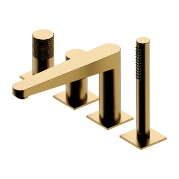 Baterie de cada/dus cu 4 elemente Omnires Contour auriu periat