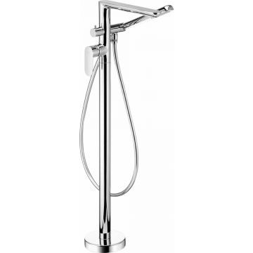 Baterie freestanding monocomanda cada cu set de dus Deante Alpinia crom