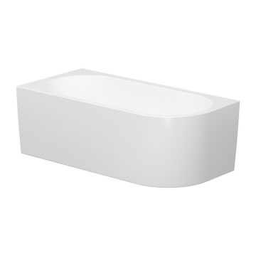 Cada freestanding asimetrica Cersanit Crea 170x82 cm alb lucios cu montaj stanga