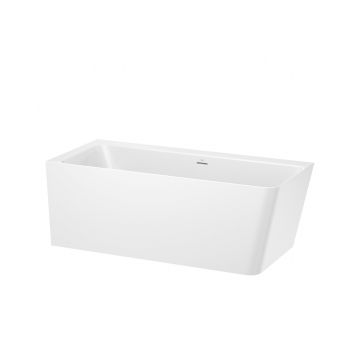 Cada baie asimetrica Roca Ona 160x70cm orientare stanga include panouri si sifon cu ventil click-clack Stonex alb