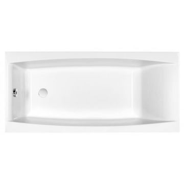 Cada baie incastrata Cersanit Virgo, 160 x 75 cm, dreptunghiulara, alb lucios