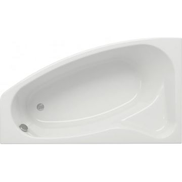 Cada baie pe colt Cersanit Sicilia, 140 x 100 cm, asimetrica, orientare stanga, alba