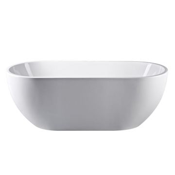 Cada freestanding, Florida, Aura New, 180x80x59 cm, ovala, cu instalatie completa, finisaj alb