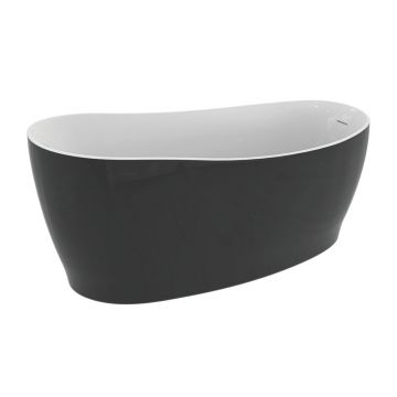 Cada freestanding Ideal Standard Atelier Around 180x85 cm alb - negru lucios