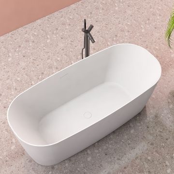 Cadă freestanding Mastelli, ovală, 170x75x58 cm, alb lucios, cod G4001