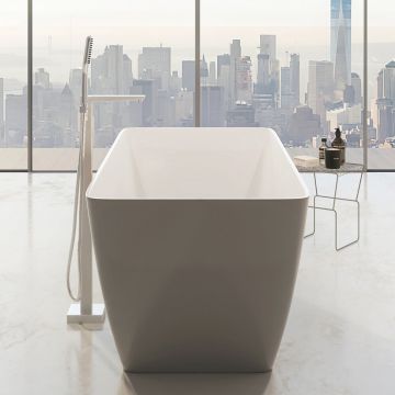 Cada freestanding Omnires Parma M+ alb/gri 159x71 cm