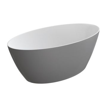 Cada freestanding Omnires Siena M+ alb/gri 161x81 cm