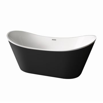 Cada freestanding Rune Juno 170x75 cm alb - negru