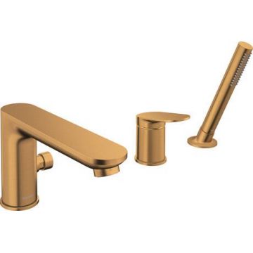 Baterie cada Duravit Wave din 3 elemente montaj pe cada bronz periat