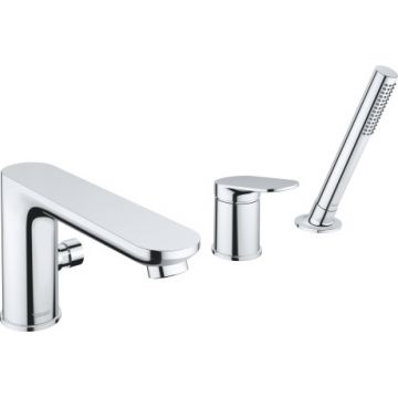 Baterie cada Duravit Wave din 3 elemente montaj pe cada crom