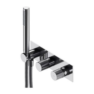 Baterie cada - dus incastrata Omnires Contour cu corp ingropat si set de dus