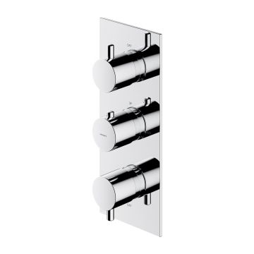 Baterie cada - dus incastrata Omnires Y termostatata fara corp ingropat crom