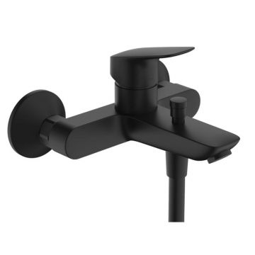 Baterie cada-dus monocomanda negru mat Hansgrohe Logis